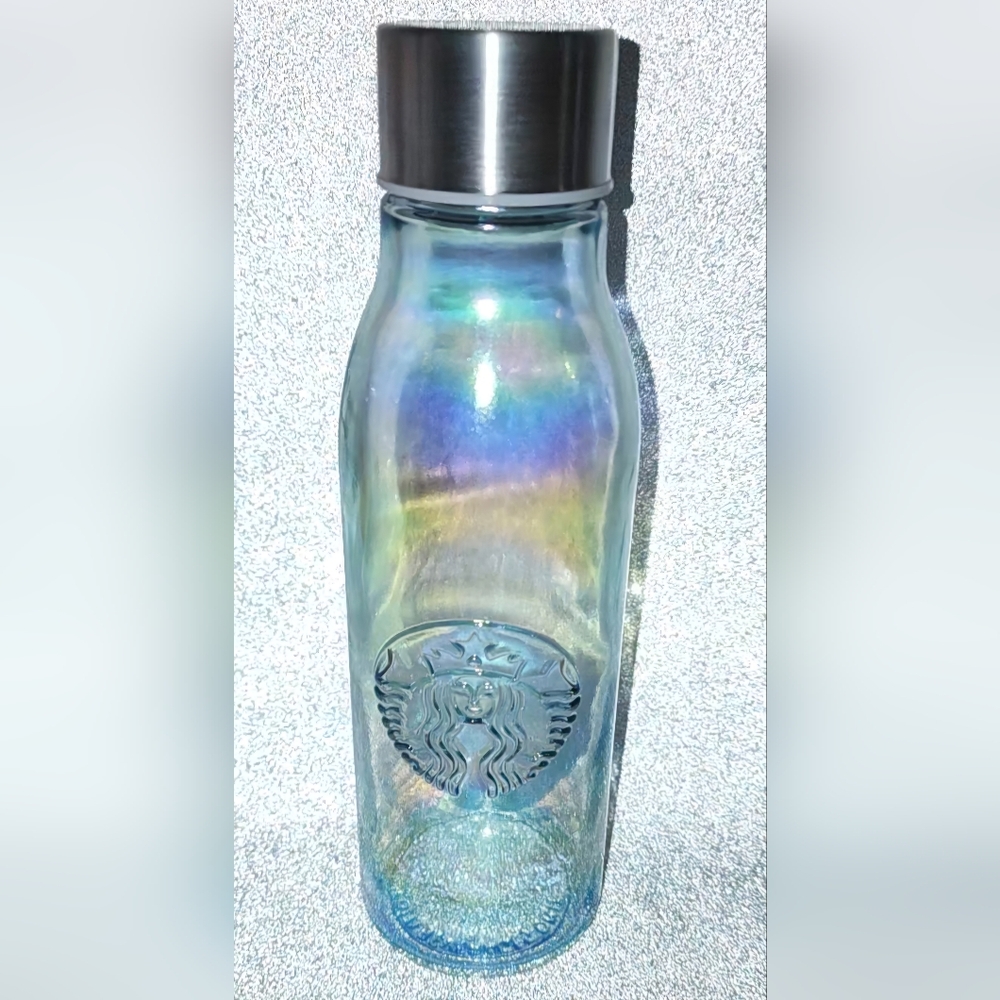 Starbucks Limited Edition Recycled Glass Iridescent 22 oz Cold Beverage Bottle